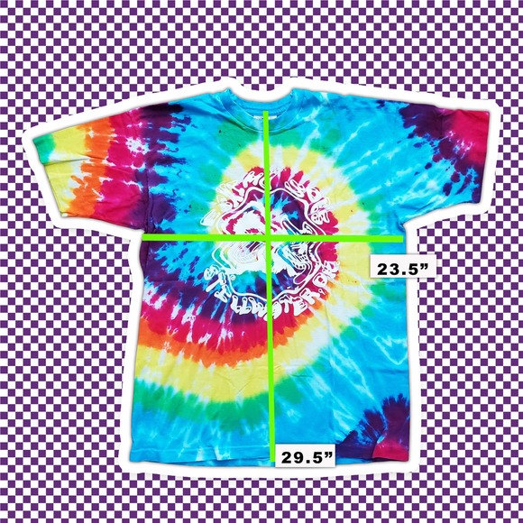 Vintage Eskimo Joe's Stillwater Oklahoma Rainbow Tie Dye Trippy Tshirt Sz XL - Picture 5 of 6